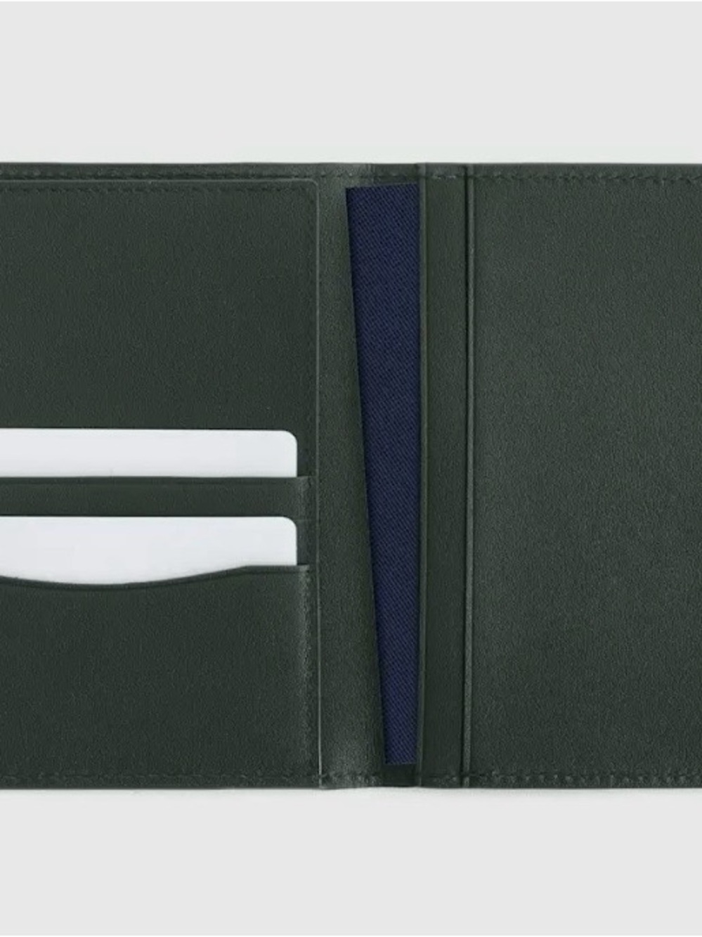 Nappa Leather RFID Blocking Passport Holder - Dark Green - Picture 2 of 6